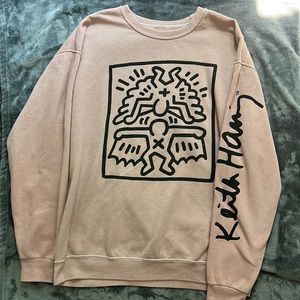 Pink Keith Haring sweatshirt